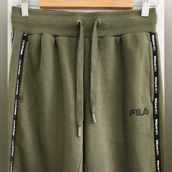 FILA Men Jogger Size XS Green Elastic Waist Pockets Cotton Lightweight - Picture 2 of 9